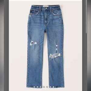 Abercrombie & fitch curve love the ankle straight ultra high rise